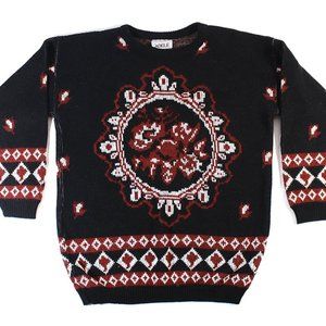 Vintage Black and Red Adele Sweater